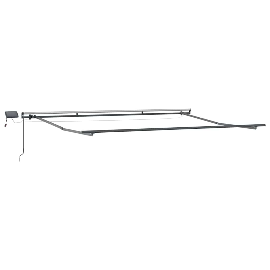 Einziehbare Markise Rot und Weiß 450 x 350 cm Stoff