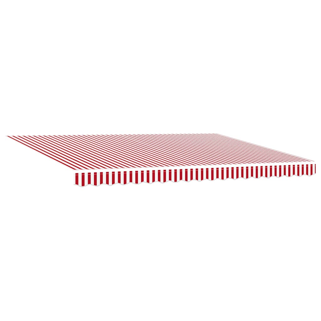 Einziehbare Markise Rot und Weiß 450 x 350 cm