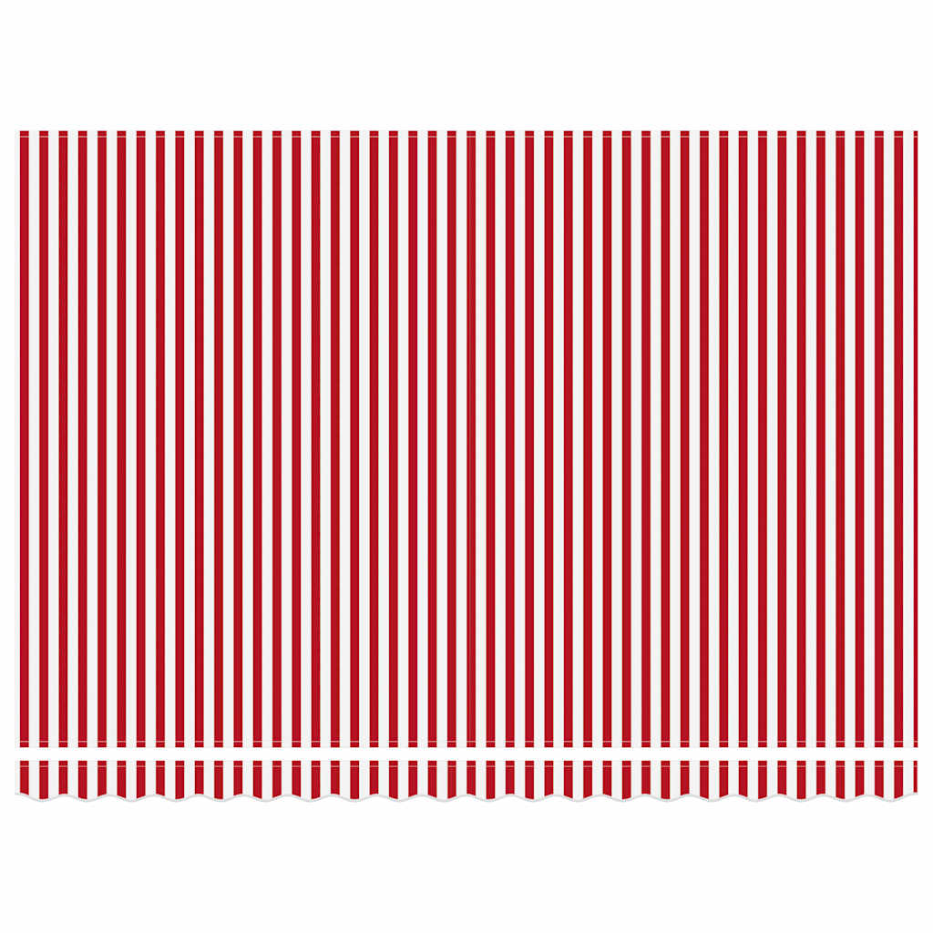 Einziehbare Markise Rot und Weiß 450 x 350 cm