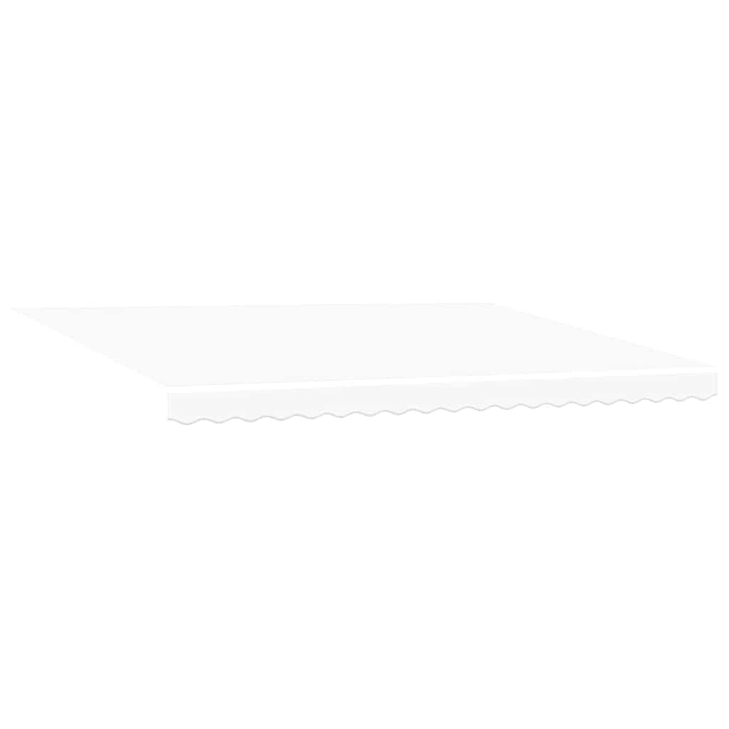 Einziehbare Markise Weiß 450 x 350 cm Stoff