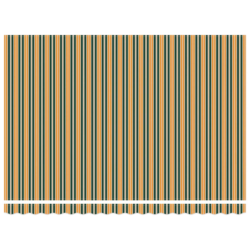 Einziehbare Markise mit Grün und Gelb 450 x 350 cm Stoff