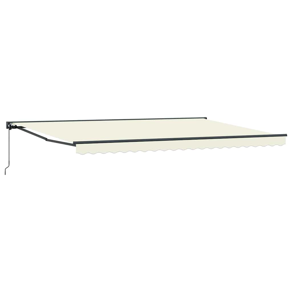 Einziehbare Markise Creme 500 x 300 cm Polyester und Metall