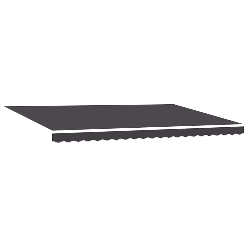 Einziehbare Markise Anthrazit 500 x 300 cm Polyester und Metall