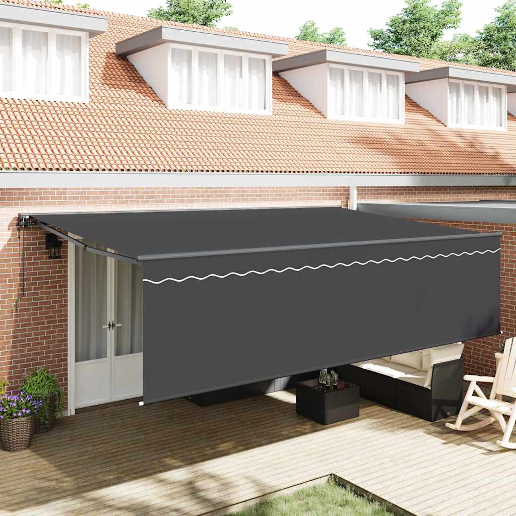 Einziehbare Markise Anthrazit 500 x 300 cm