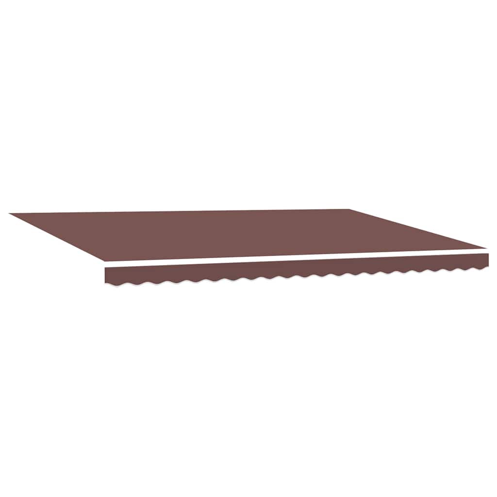 Einziehbare Markise Braun 500 x 300 cm Polyester und Metall