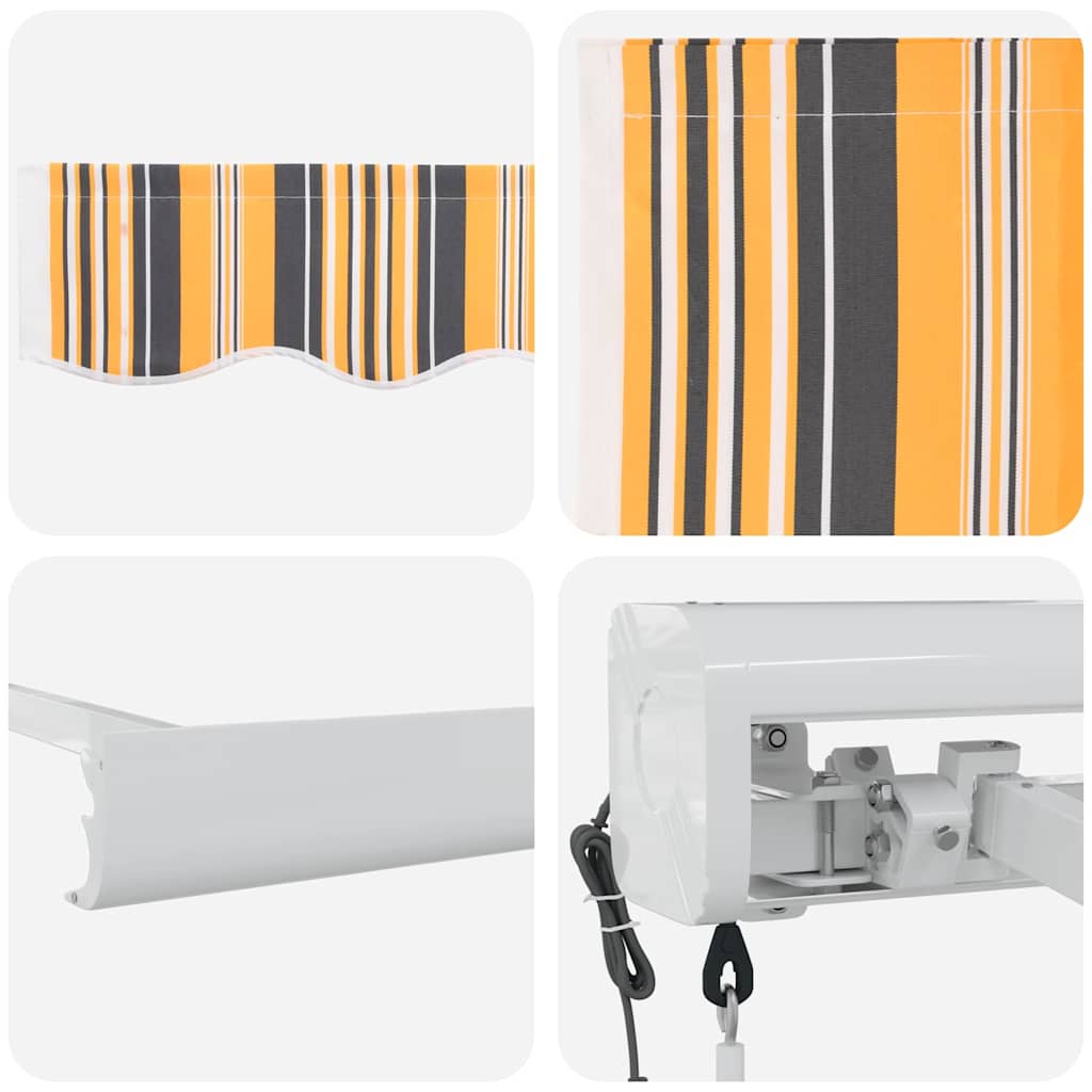 Markise Mehrfarbig 500 x 300 cm Polyester und Aluminium