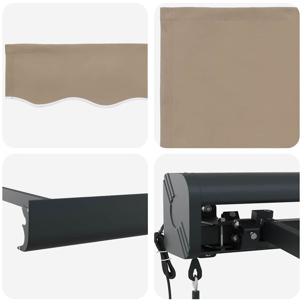 Markise Beige 500 x 300 x 165 cm Polyester und Aluminium