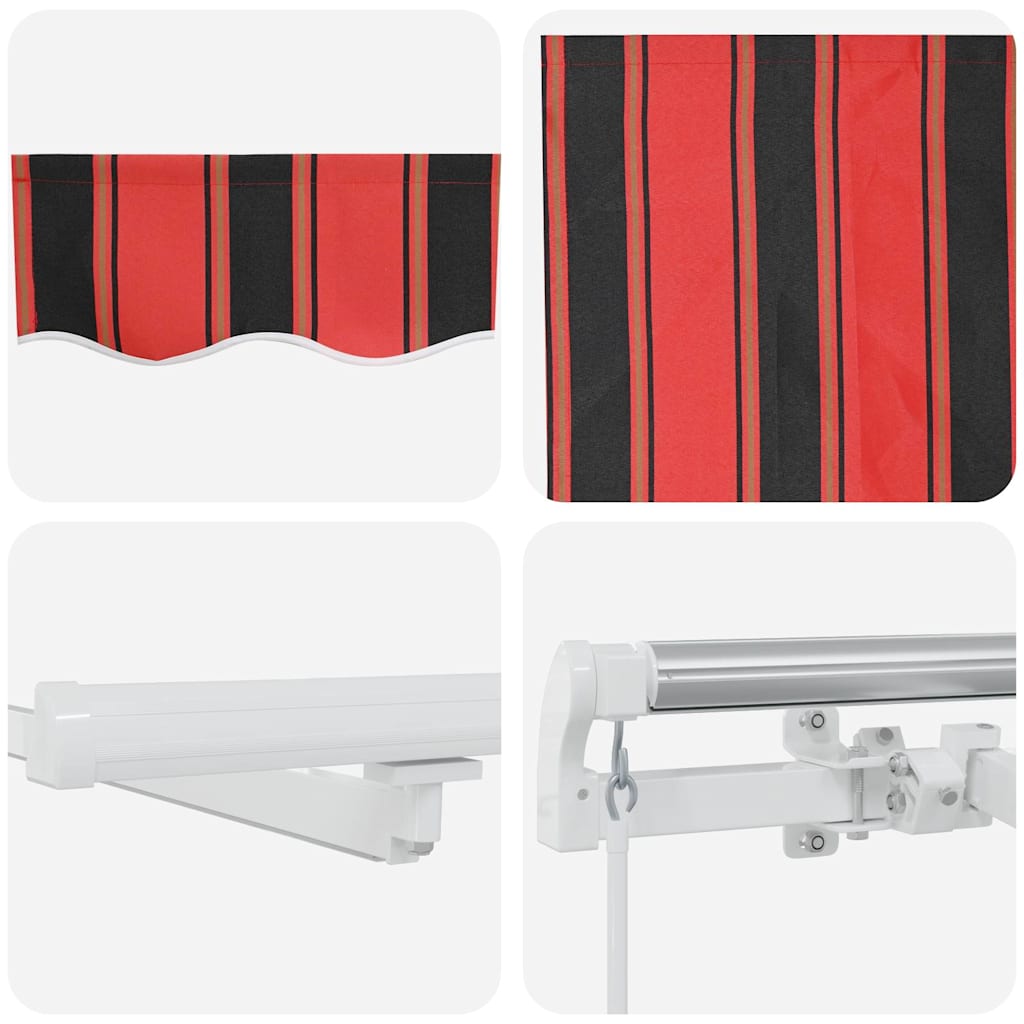 Einziehbare Markise mit Orange und Braun 500 x 350 cm Stoff
