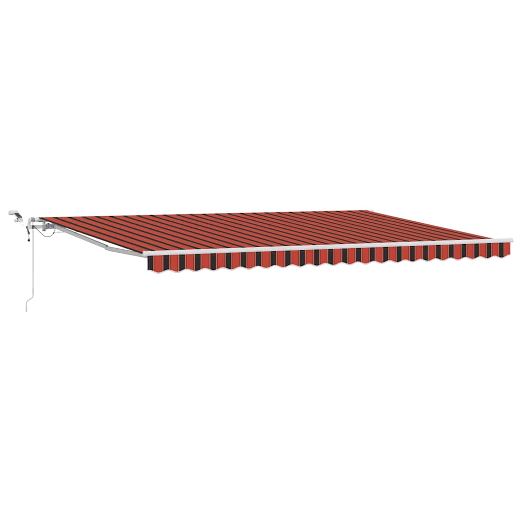 Einziehbare Markise Orange und Braun 500 x 350 cm