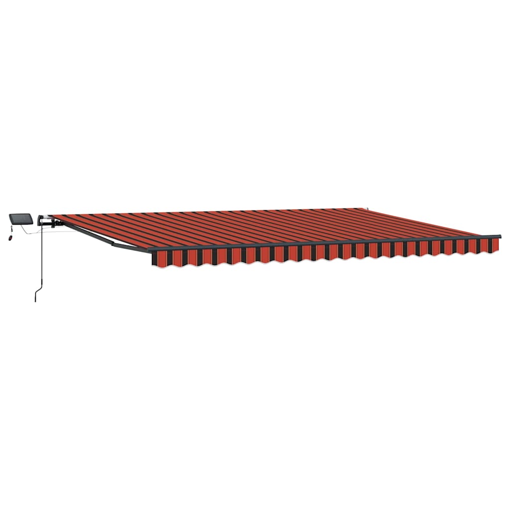 Einziehbare Markise Orange und Braun 500 x 350 cm Stoff