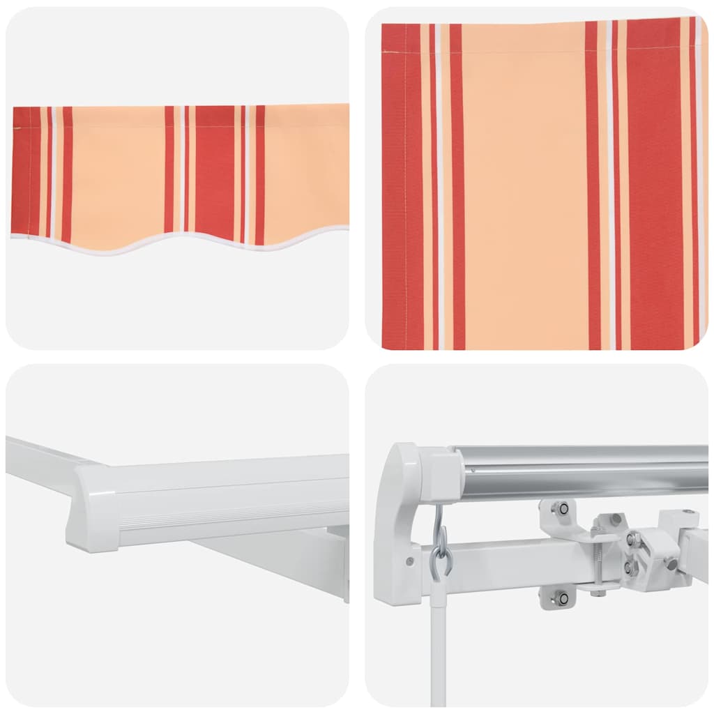 Einziehbare Markise Gestreift Gelb und Orange 500 x 300 cm