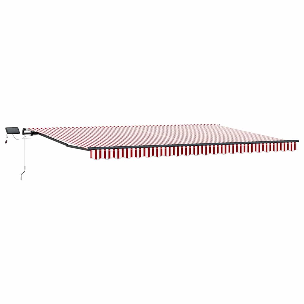 Einziehbare Markise Rot und Weiß 500 x 350 cm Stoff