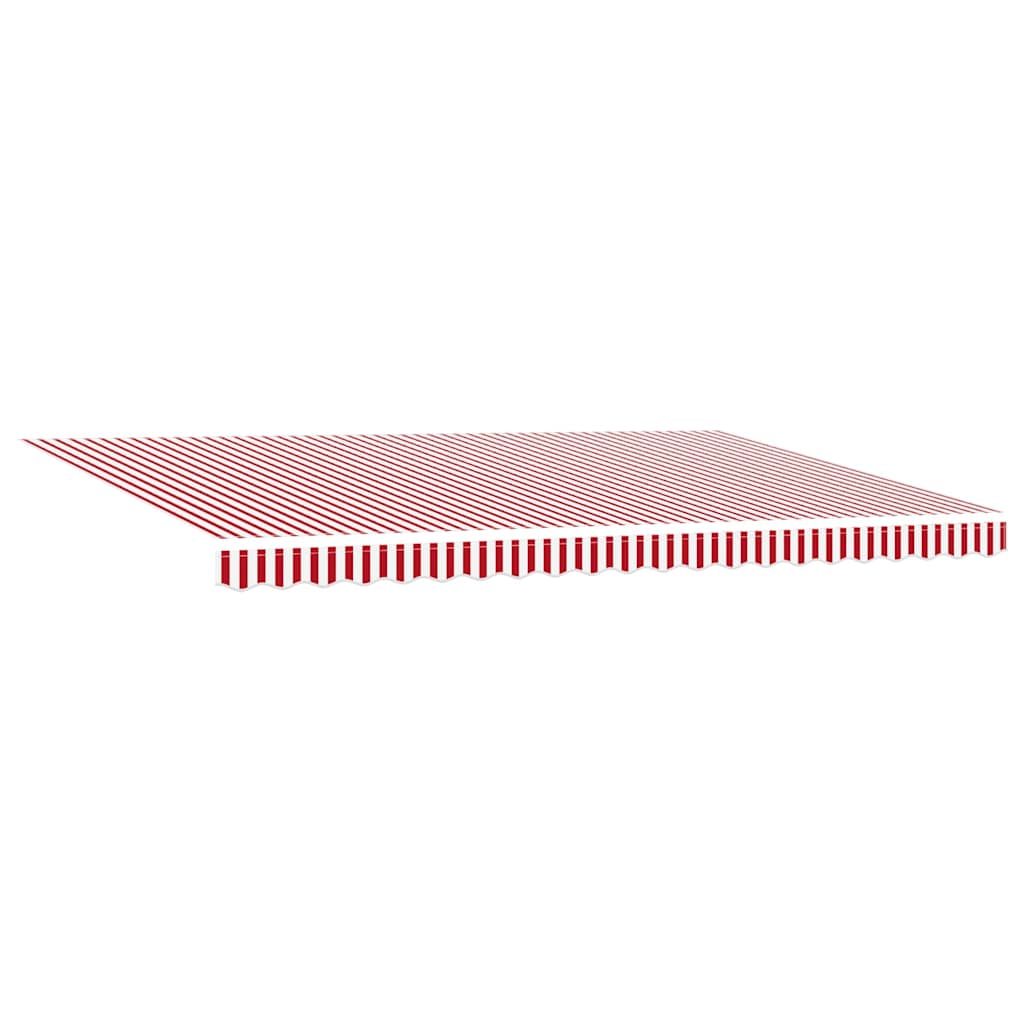 Markisenstoff mit Rot und Weiß 500 x 350 cm Polyester