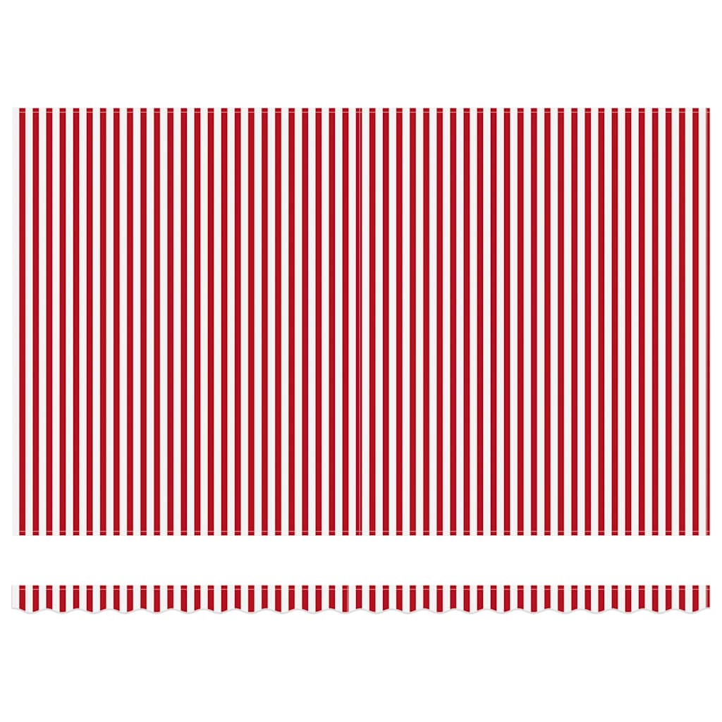Markisenstoff mit Rot und Weiß 500 x 350 cm Polyester
