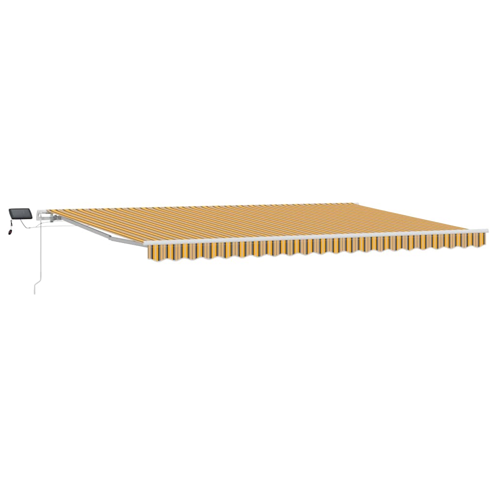Einziehbare Markise Mehrfarbig 500 x 350 cm Stoff und Stahl