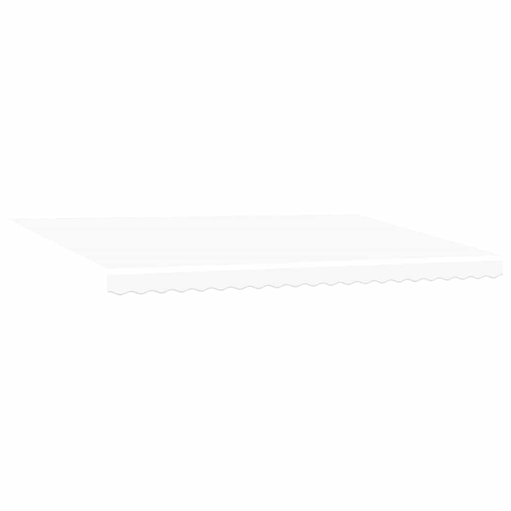 Einziehbare Markise Weiß 500 x 350 cm Stoff und Stahl