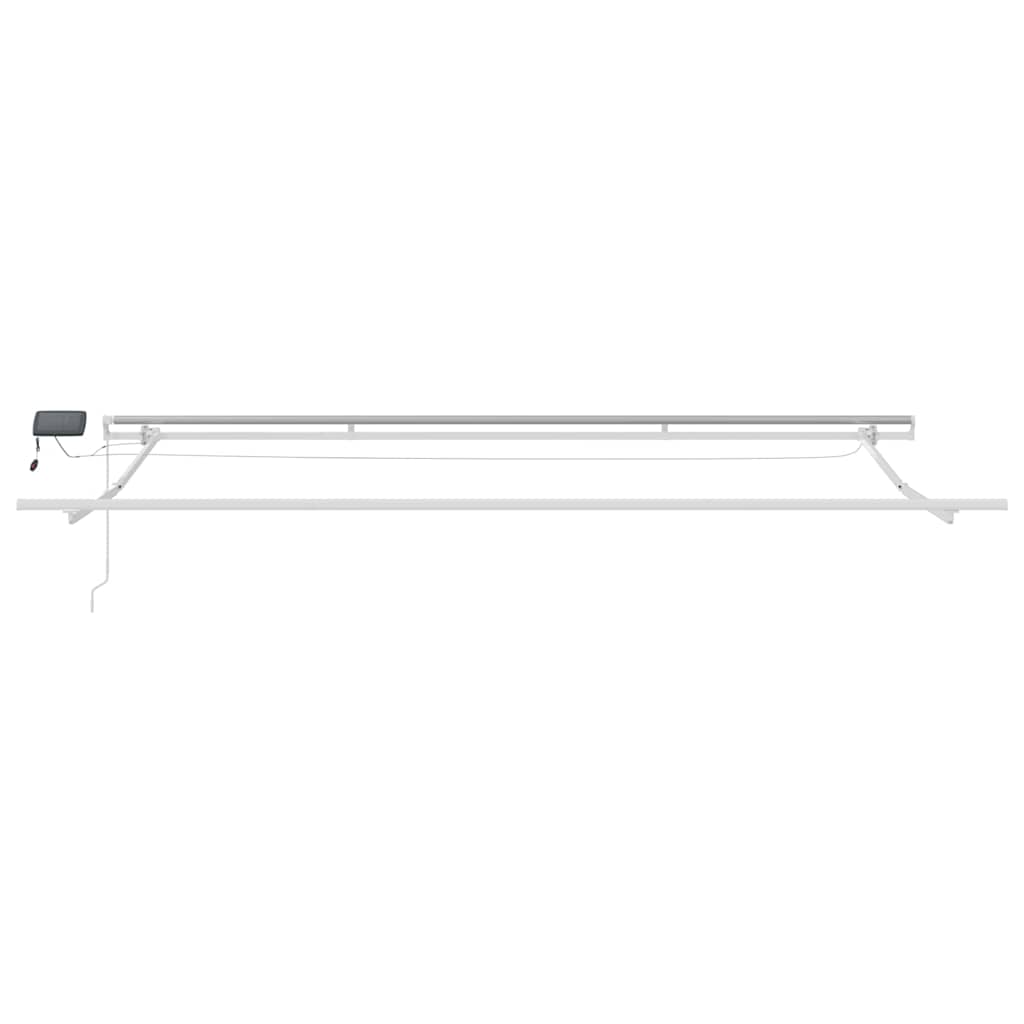 Einziehbare Markise Weiß 500 x 350 cm Stoff und Stahl