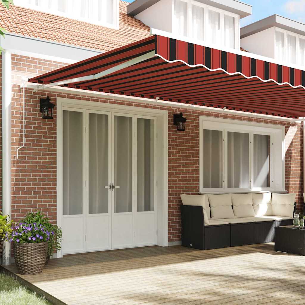 Einziehbare Markise Orange und Braun 600 x 300 cm