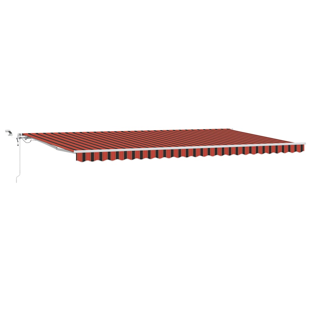 Einziehbare Markise Orange und Braun 600 x 300 cm