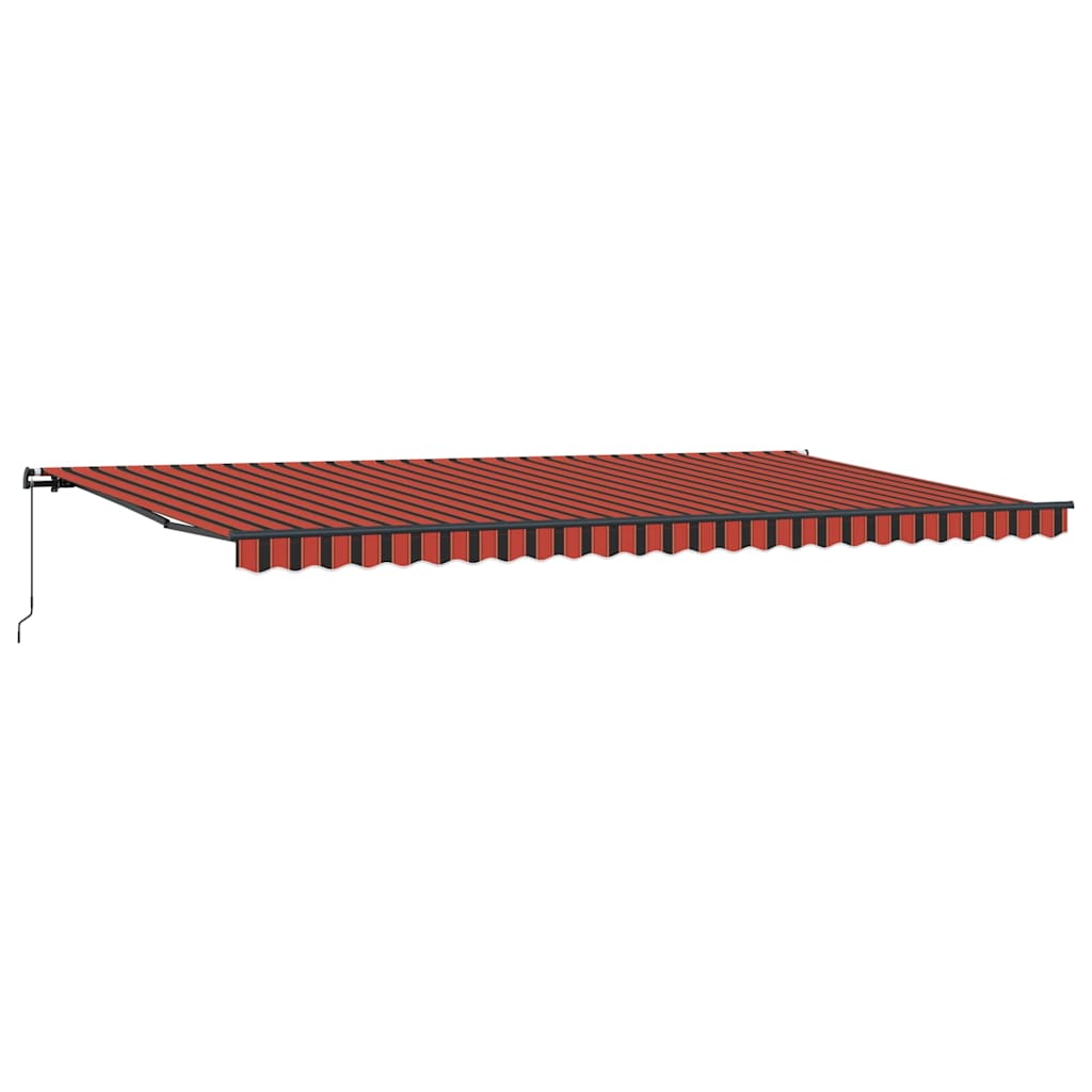 Einziehbare Markise Orange und Braun 600 x 300 cm