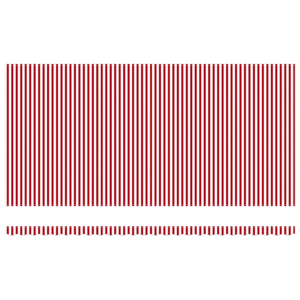 Einziehbare Markise Rot und Weiß 600 x 300 cm Stoff
