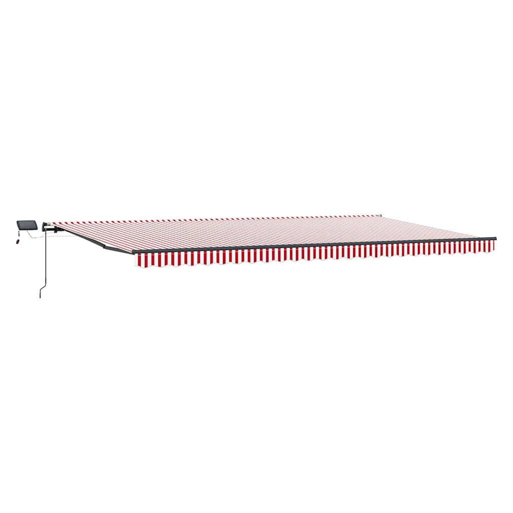 Einziehbare Markise Rot und Weiß 600 x 300 cm Stoff