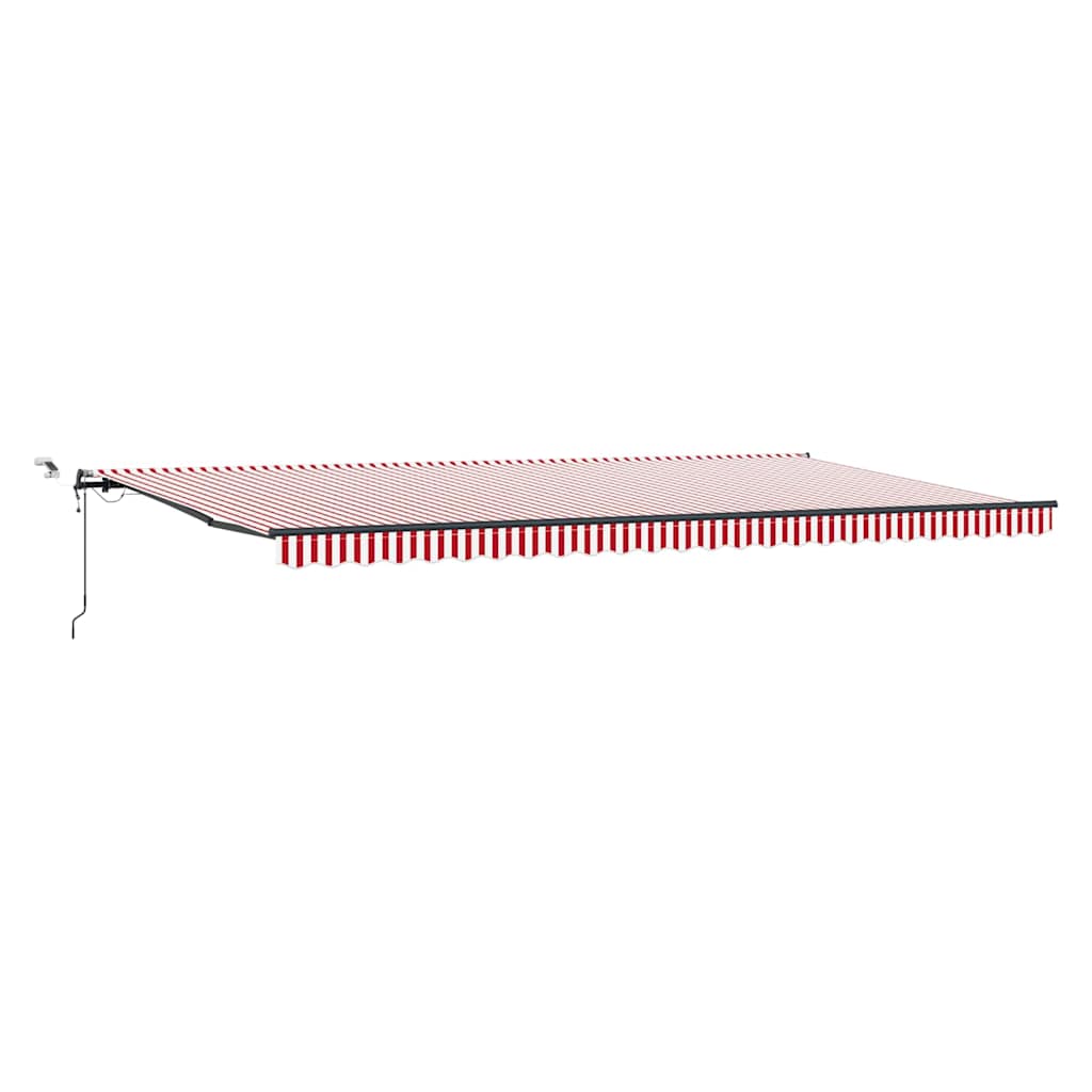 Markisenstoff mit Rot und Weiß 600 x 300 cm Polyester