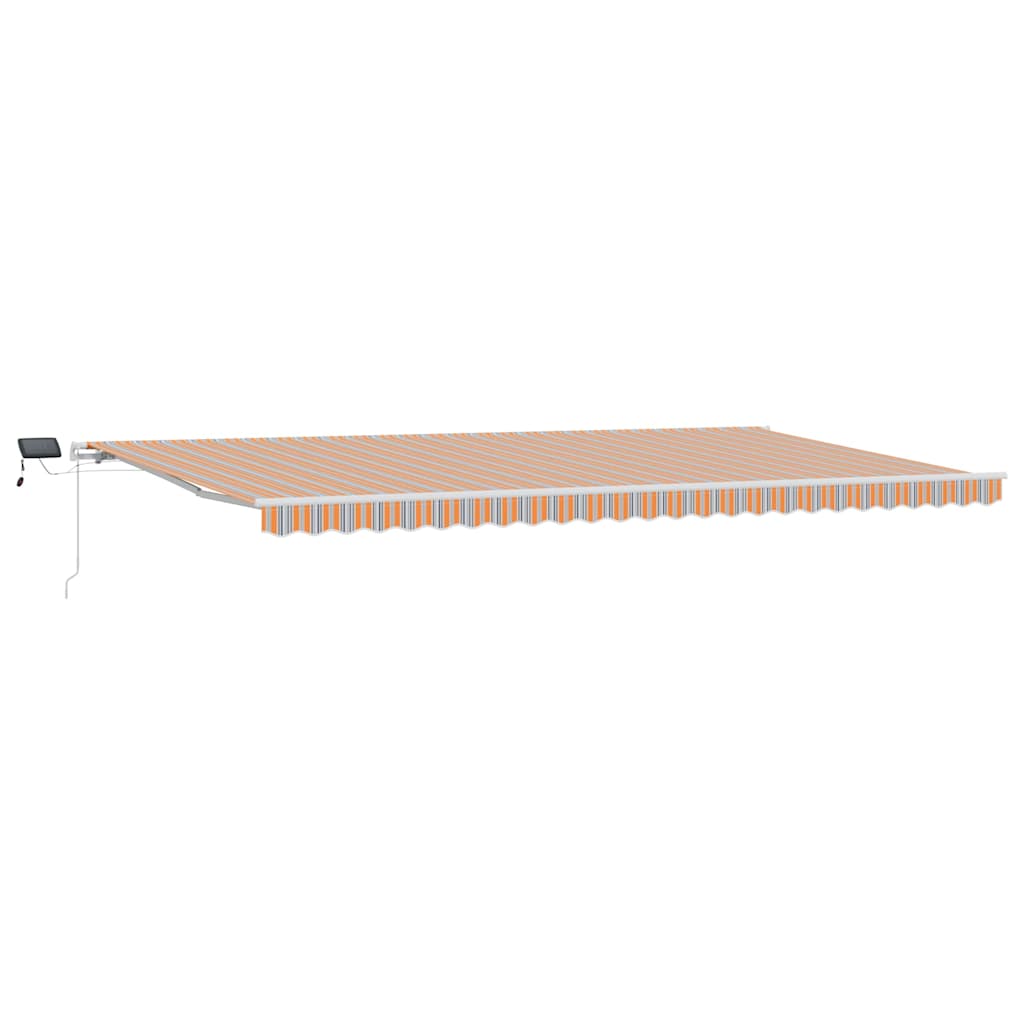Einziehbare Markise Mehrfarbig 600 x 300 cm Stoff und Stahl