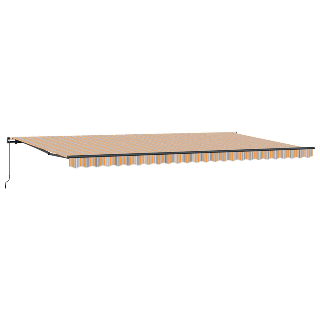 Einziehbare Markise Mehrfarbig 600 x 300 cm Polyester und Stahl