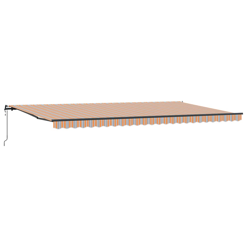 Einziehbare Markise Mehrfarbig 600 x 300 cm Stoff und Aluminium