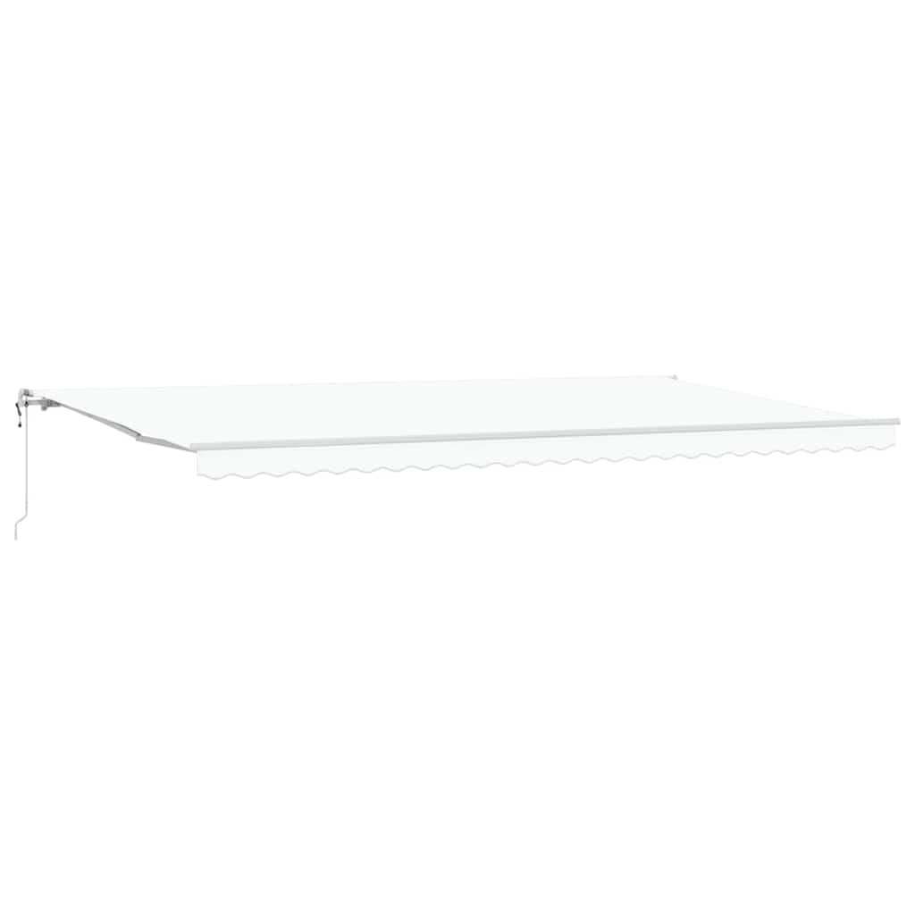 Einziehbare Markise Weiß 600 x 300 cm Stoff