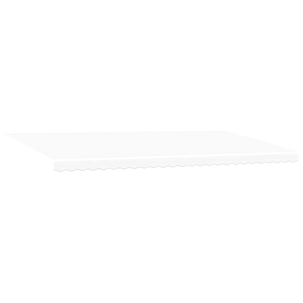 Einziehbare Markise Weiß 600 x 300 cm Polyester und Metall