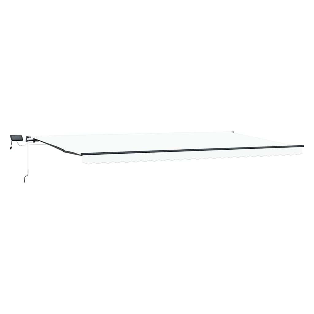 Einziehbare Markise Weiß 600 x 300 cm Stoff