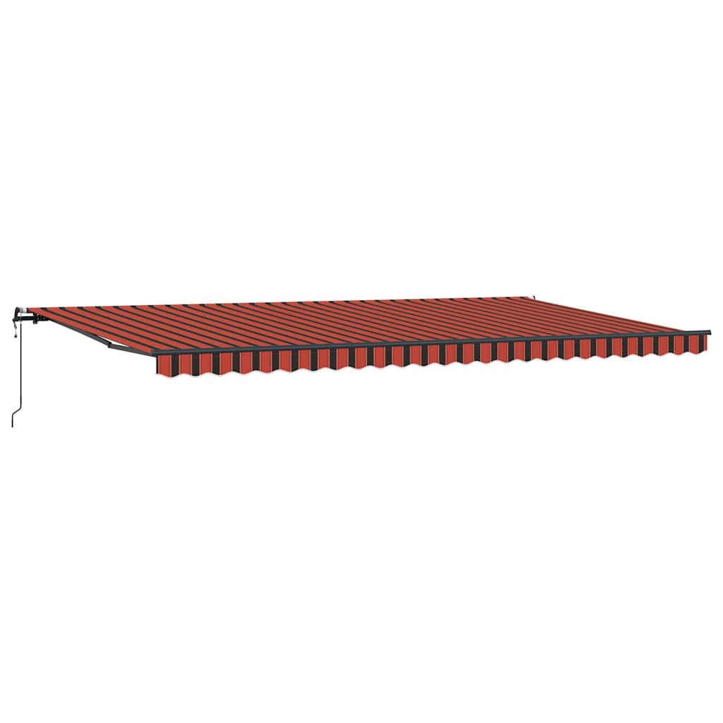 Einziehbare Markise Orange und Braun 600 x 350 cm