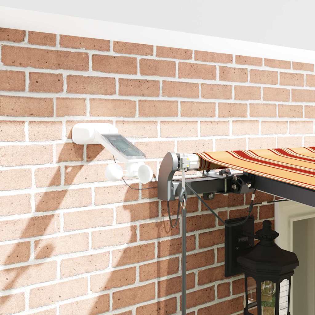 Einziehbare Markise mit Gelb und Orange 600 x 350 cm Stoff