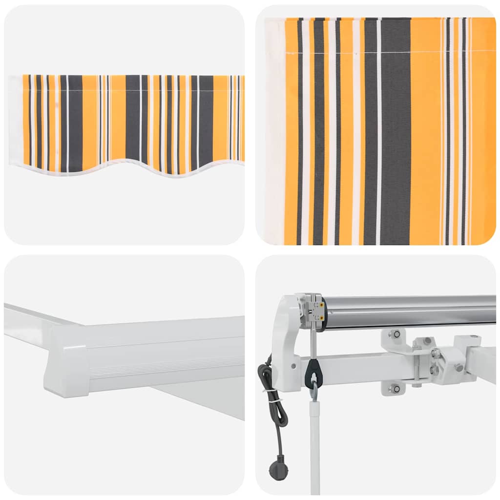 Einziehbare Markise Mehrfarbig 600 x 350 cm Stoff