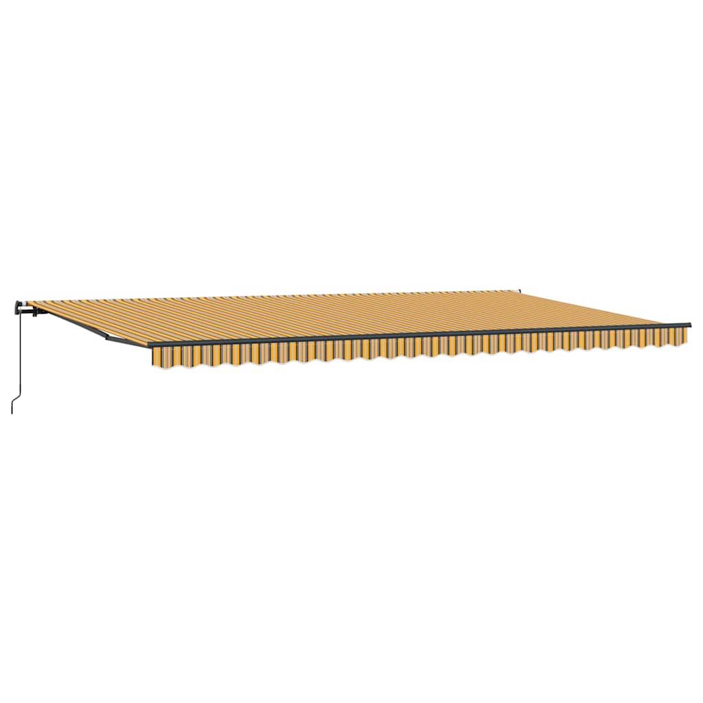 Einziehbare Markise Mehrfarbig 600 x 350 cm Polyester und Stahl
