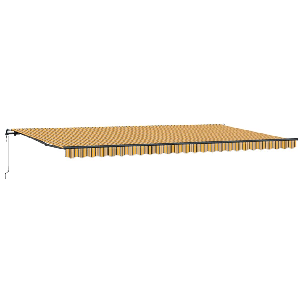 Einziehbare Markise Mehrfarbig 600 x 350 cm Stoff und Aluminium