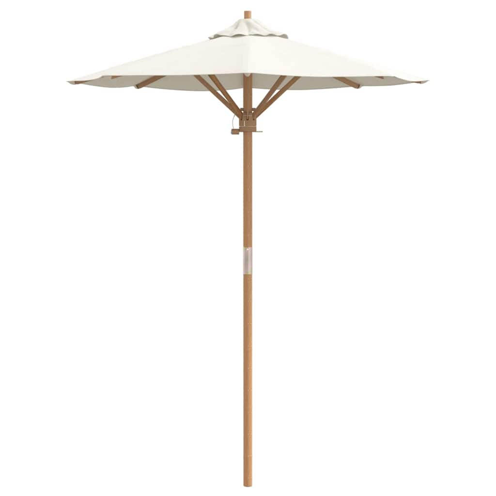 Garten-Sonnenschirm Cremeweiß Ø 270 x 260 cm Bambus
