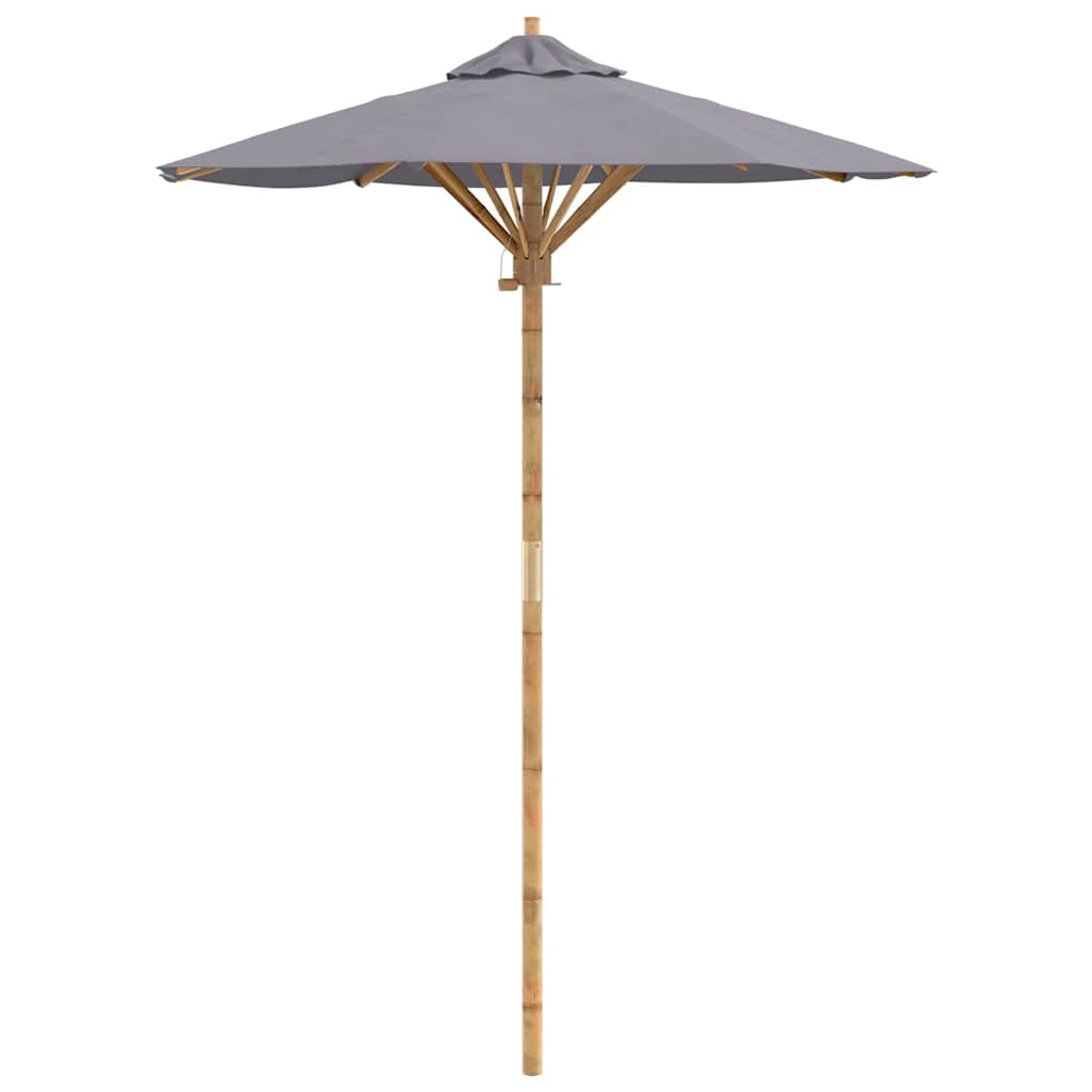 Garten-Sonnenschirm Dunkelgrau Ø 270 x 260 cm Bambus