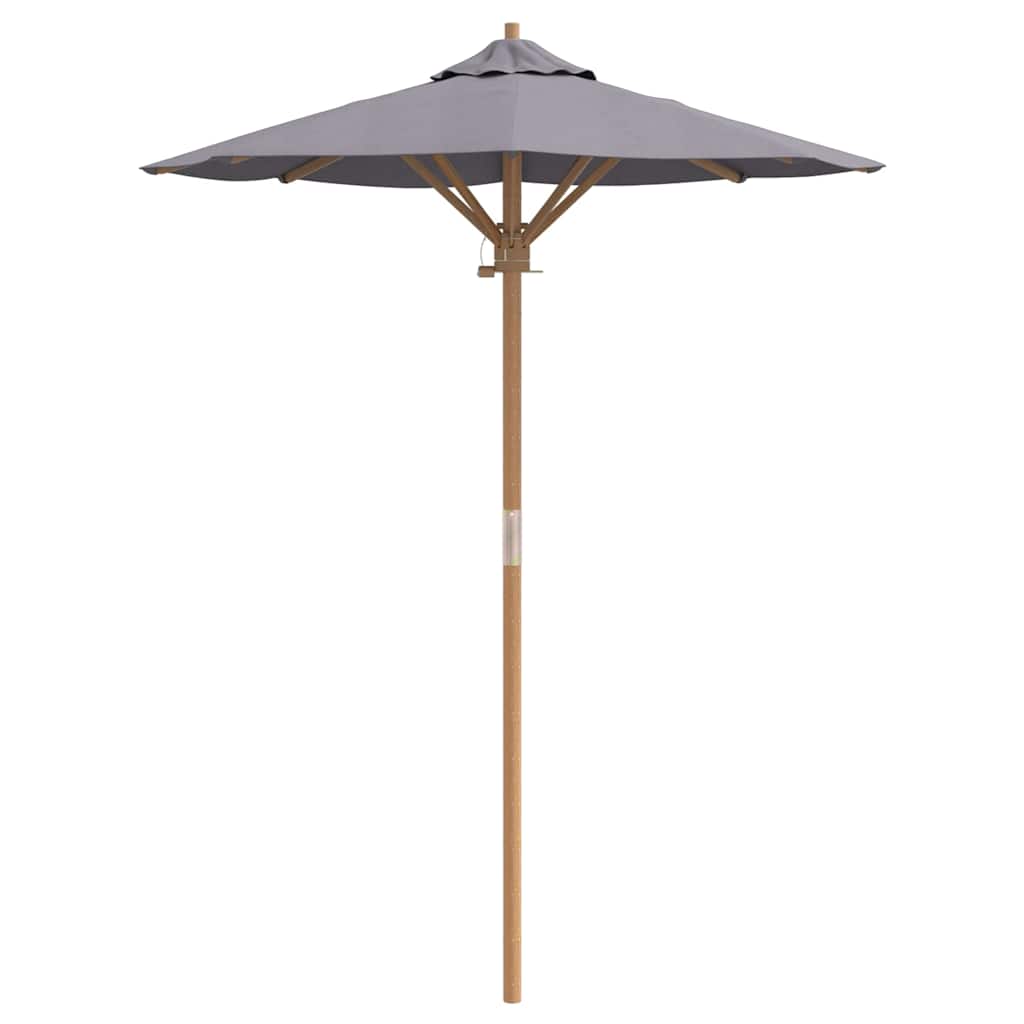 Garten-Sonnenschirm Dunkelgrau Ø 270 x 260 cm Bambus
