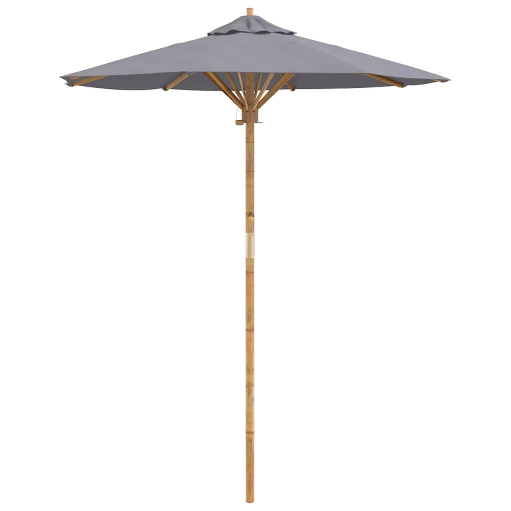 Garten-Sonnenschirm Dunkelgrau Ø 270 x 260 cm Bambus
