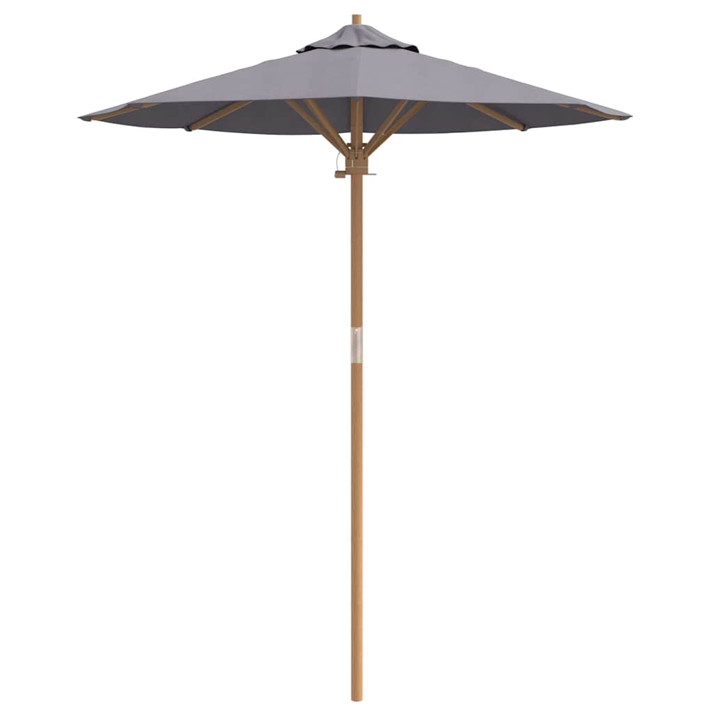 Garten-Sonnenschirm Dunkelgrau Ø 270 x 260 cm Bambus