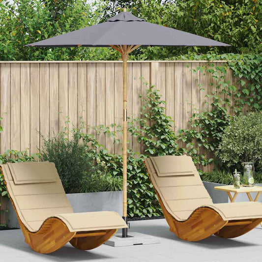 Garten-Sonnenschirm Dunkelgrau Ø 270 x 260 cm Bambus