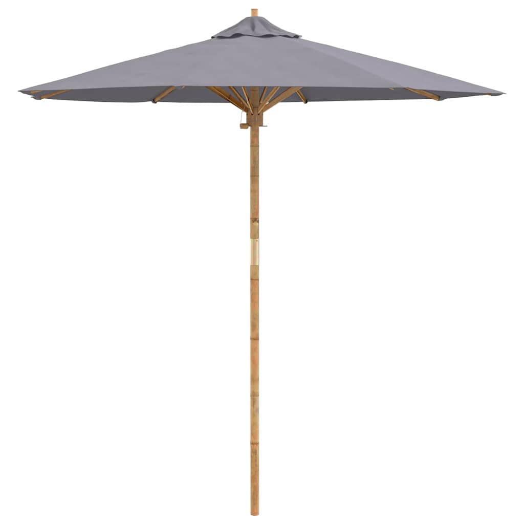 Garten-Sonnenschirm Dunkelgrau Ø 270 x 260 cm Bambus