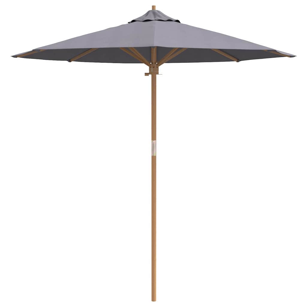 Garten-Sonnenschirm Dunkelgrau Ø 270 x 260 cm Bambus