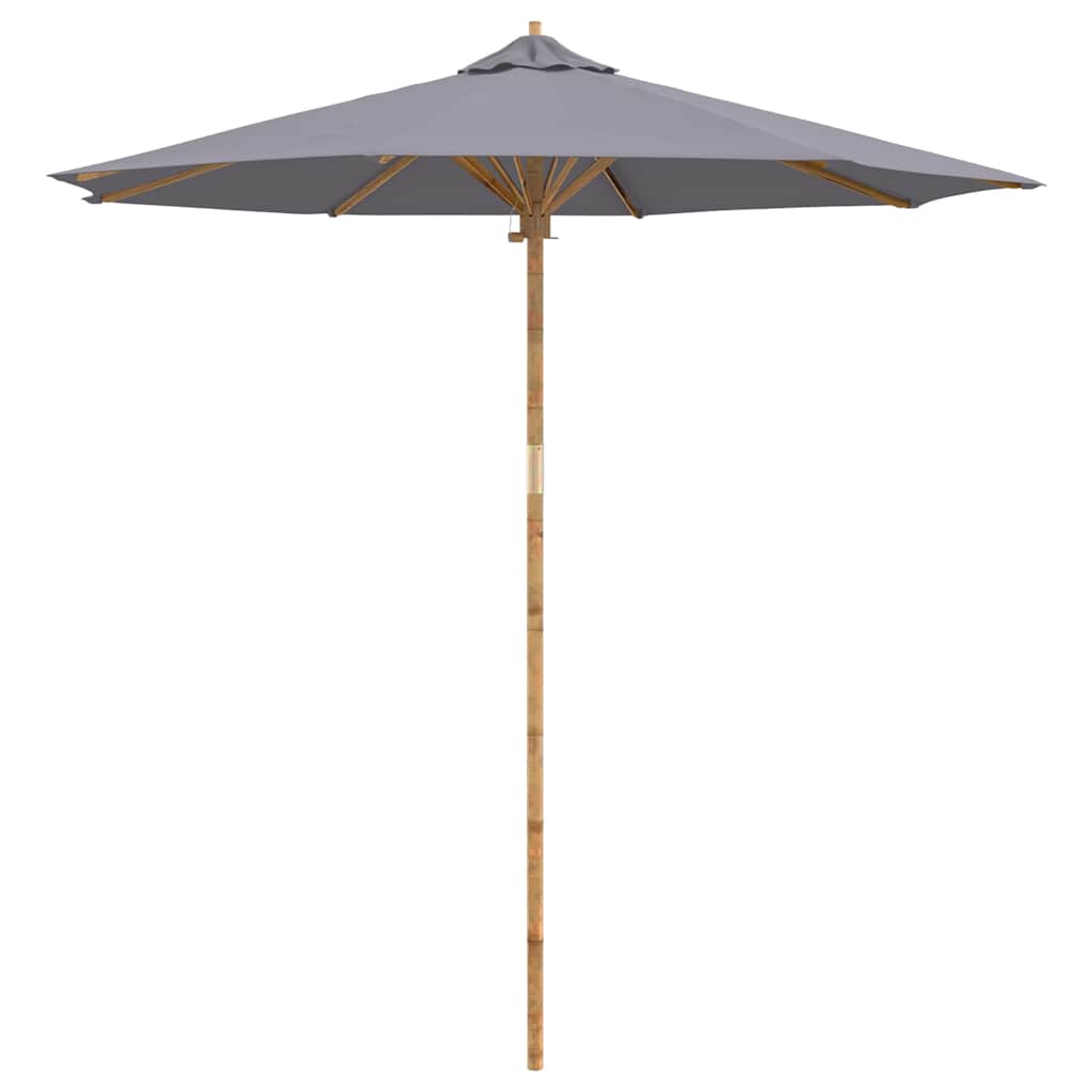 Garten-Sonnenschirm Dunkelgrau Ø 270 x 260 cm Bambus
