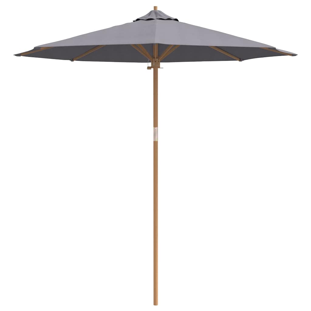 Garten-Sonnenschirm Dunkelgrau Ø 270 x 260 cm Bambus