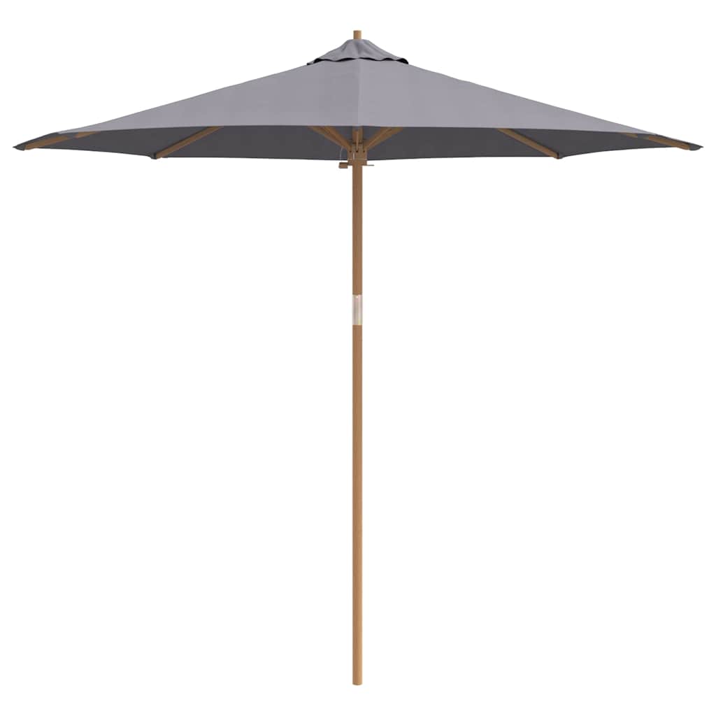 Garten-Sonnenschirm Dunkelgrau Ø 270 x 260 cm Bambus