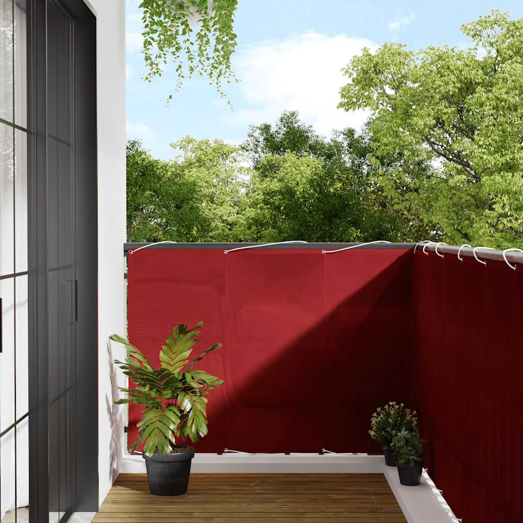 Balkon-Sichtschutz Rot 120x700 cm 100% Polyester-Oxford